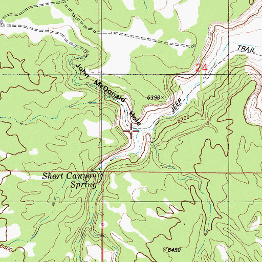 Topographic Map of John McDonald Hole, UT