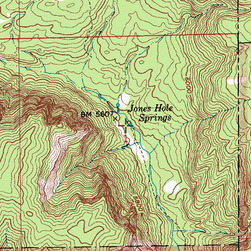 Topographic Map of Jones Hole National Fish Hatchery, UT