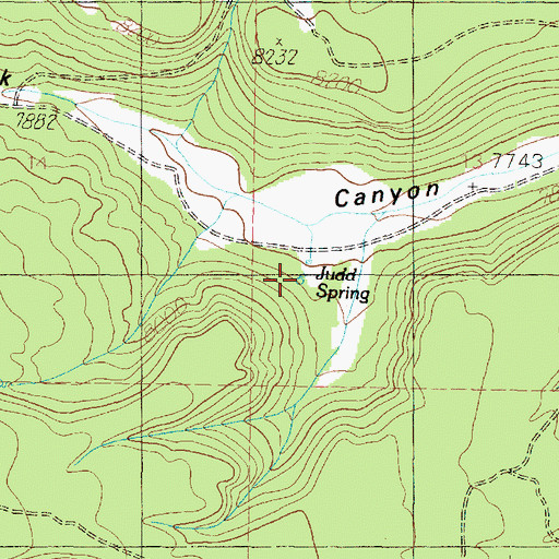 Topographic Map of Judd Spring, UT