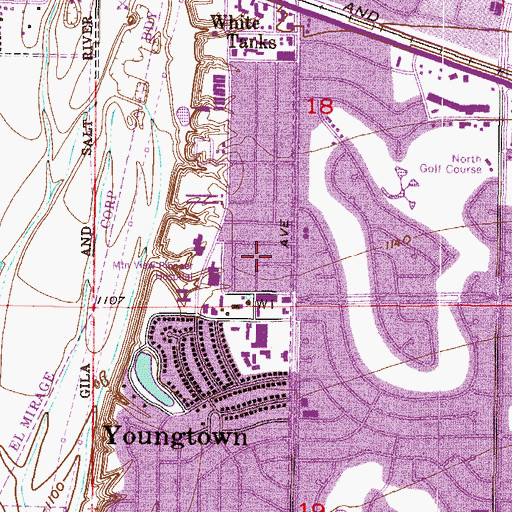 Topographic Map of Clubhouse Municipal Park, AZ