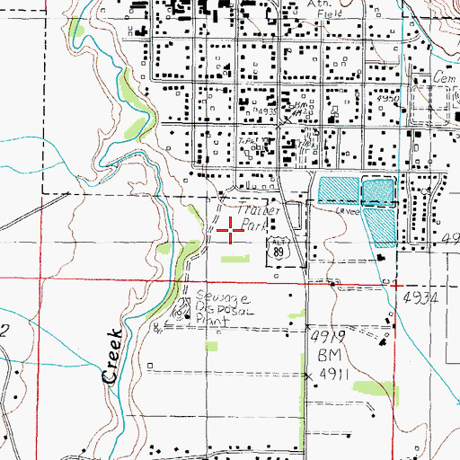 Topographic Map of Kanab High School, UT