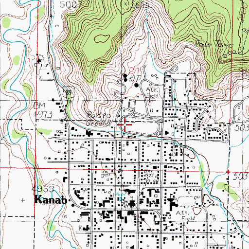 Topographic Map of Kane County Hospital, UT