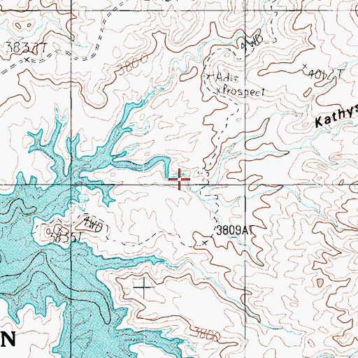 Topographic Map of Kathys Canyon, UT