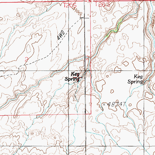 Topographic Map of Keg Spring, UT