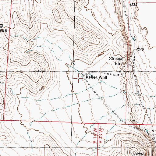 Topographic Map of Keller Well, UT