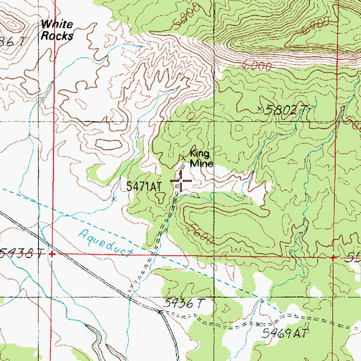 Topographic Map of King Mine, UT