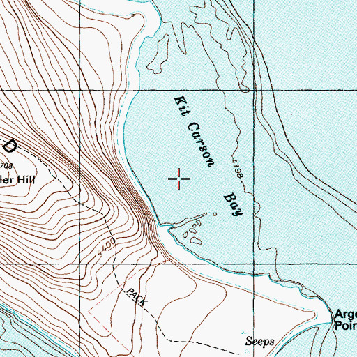 Topographic Map of Kit Carson Bay, UT