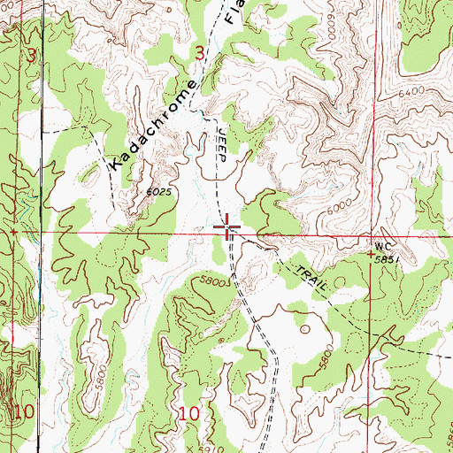 Topographic Map of Kodachrome Basin Campground, UT