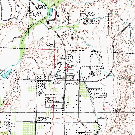 Topographic Map of La Verkin City Cemetery, UT