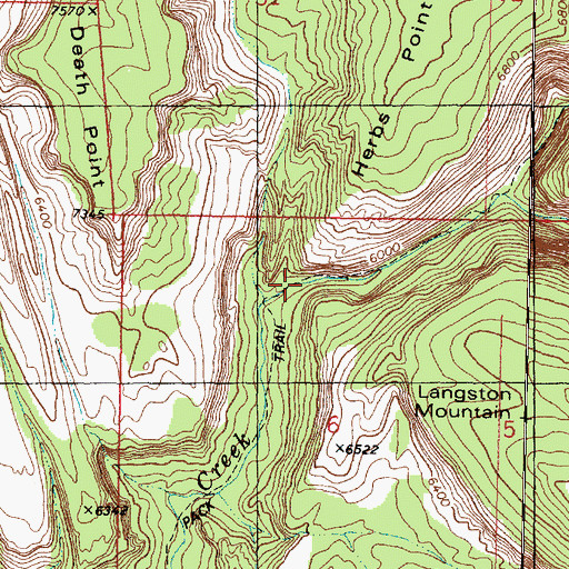 Topographic Map of La Verkin Creek Trail, UT