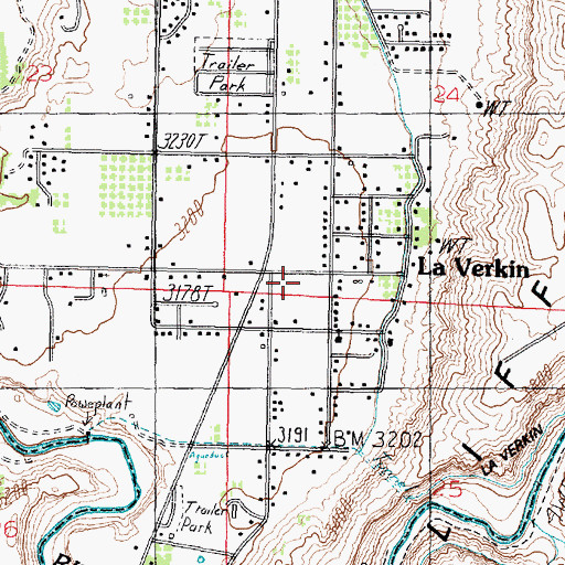 Topographic Map of LaVerkin Elementary School, UT