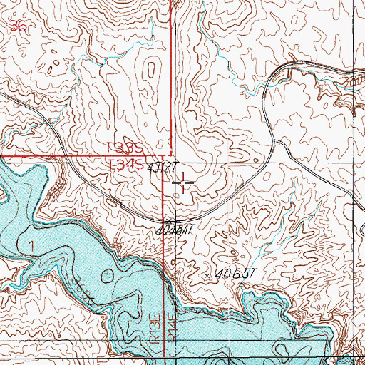 Topographic Map of Lake Powell Overlook, UT