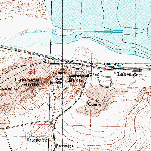 Topographic Map of Lakeside Heliport, UT