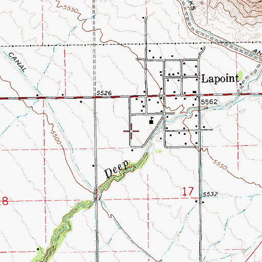 Topographic Map of Lapoint Elementary School, UT