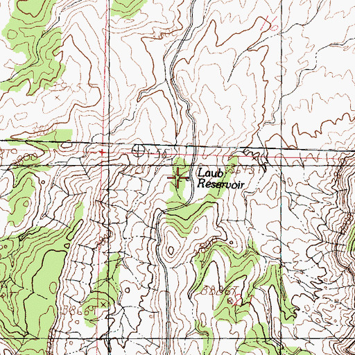 Topographic Map of Laub Reservoir, UT