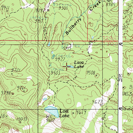Topographic Map of Lava Lake, UT