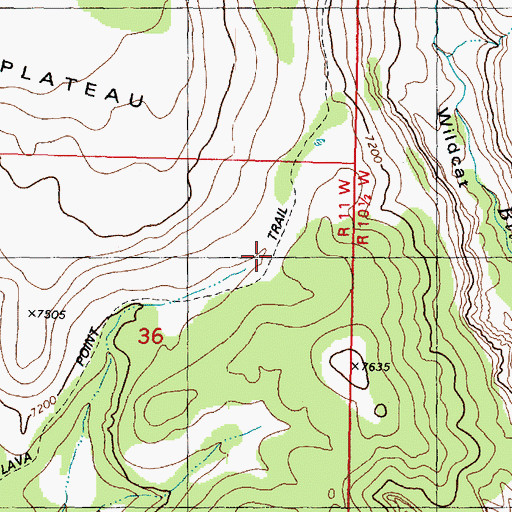 Topographic Map of Lava Point Trail, UT
