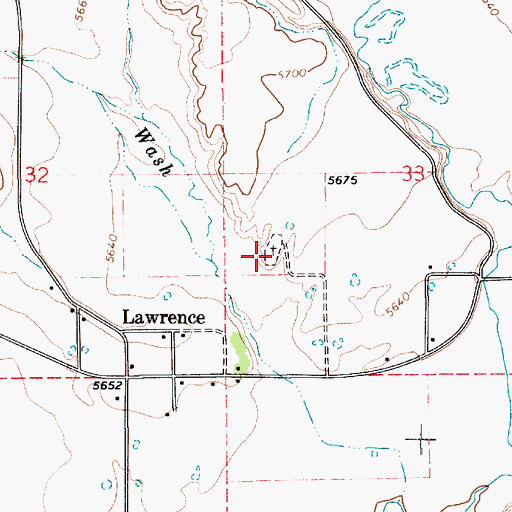 Topographic Map of Lawrence Cemetery, UT