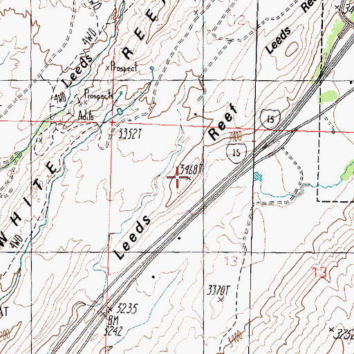 Topographic Map of Leeds Reef, UT