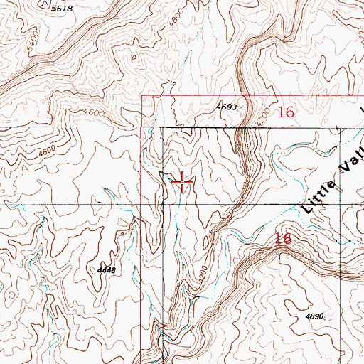Topographic Map of Left Fork Chynoweth Canyon, UT