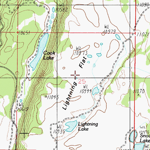 Topographic Map of Lightning Flat, UT