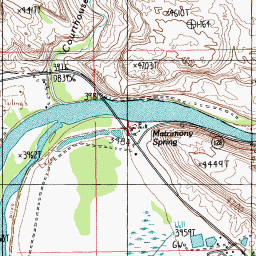 Topographic Map of Lions Park, UT