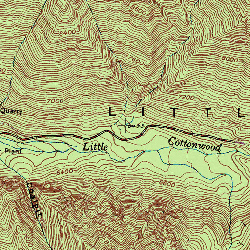 Topographic Map of Lisa Falls, UT