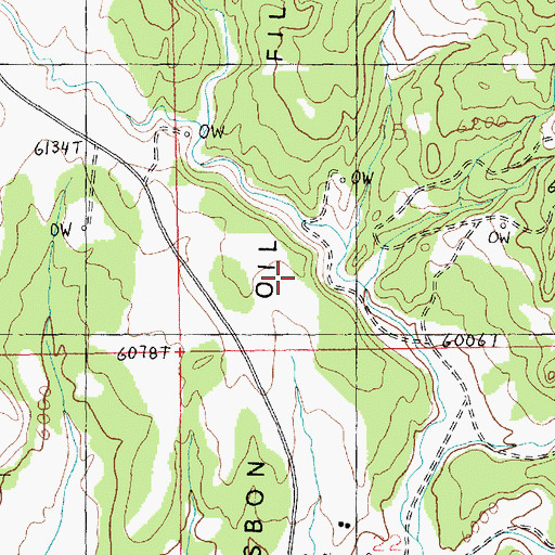 Topographic Map of Lisbon Oil Field, UT