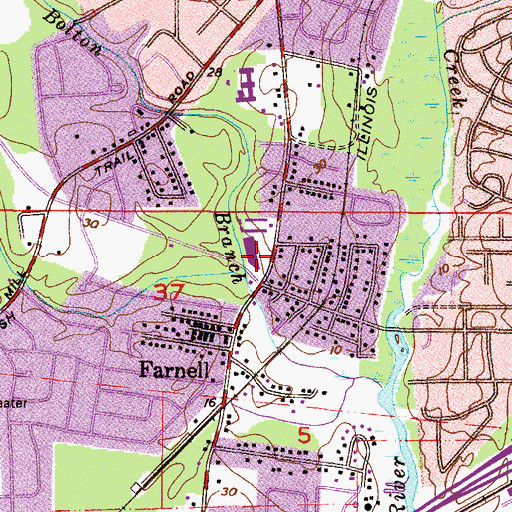 Topographic Map of Navco Shopping Center, AL