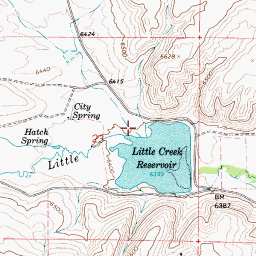 Topographic Map of Little Creek Campground, UT