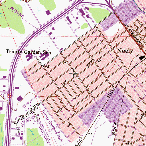 Topographic Map of Nazareth Baptist Church, AL