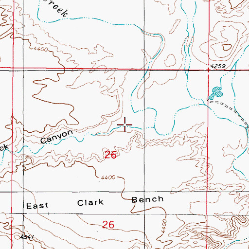 Topographic Map of Little White Rock Canyon, UT