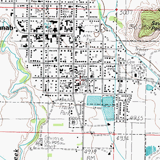 Topographic Map of Littles Campground and RV Park, UT