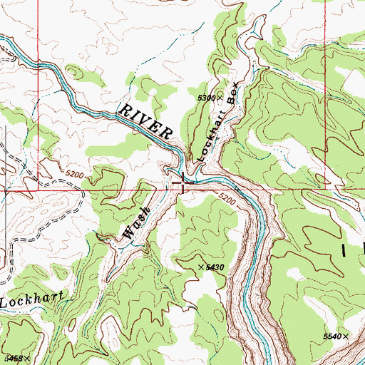 Topographic Map of Lockhart Box, UT