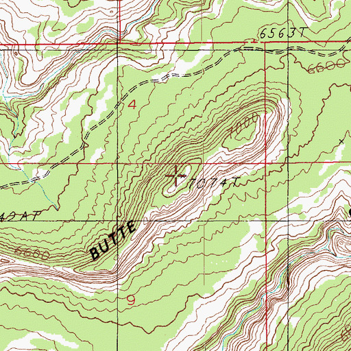 Topographic Map of Lone Butte, UT