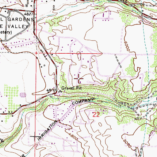 Topographic Map of Lone Peak School, UT