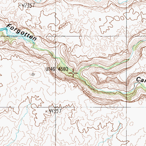 Topographic Map of Lone Pine Canyon, UT