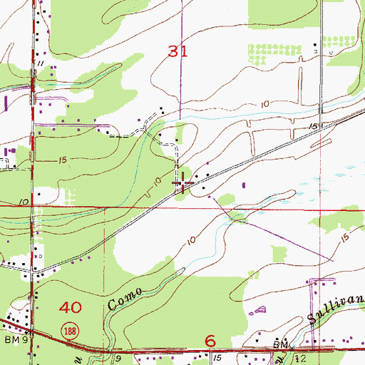 Topographic Map of Nelson, AL