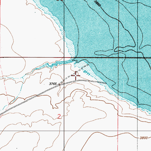 Topographic Map of Lone Rock Beach, UT