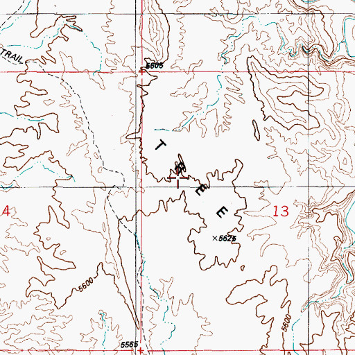 Topographic Map of Lone Tree Wedge, UT