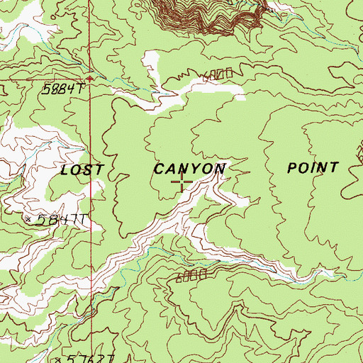 Topographic Map of Lost Canyon Point, UT