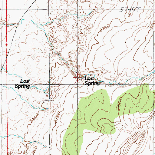 Topographic Map of Lost Spring, UT
