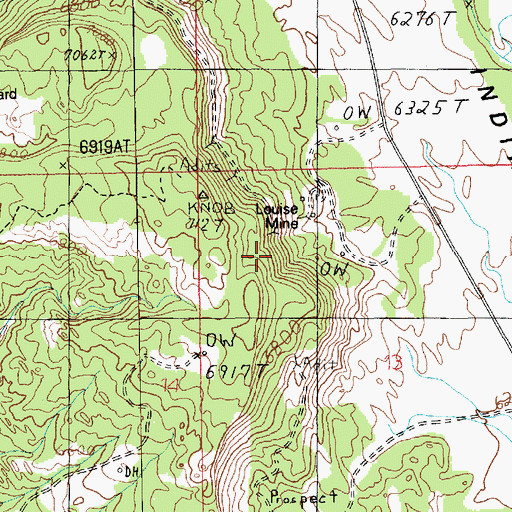 Topographic Map of Louise Mine, UT