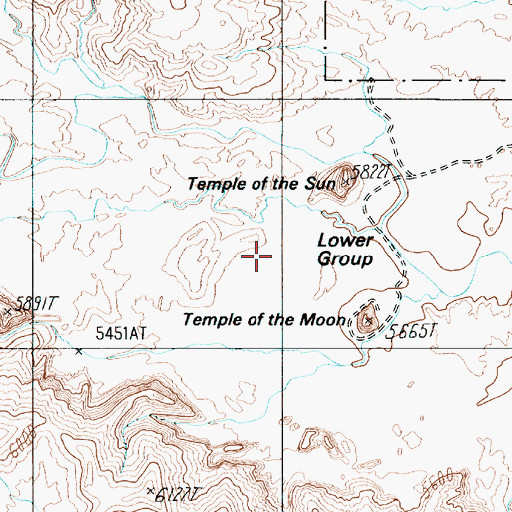 Topographic Map of Lower Group, UT