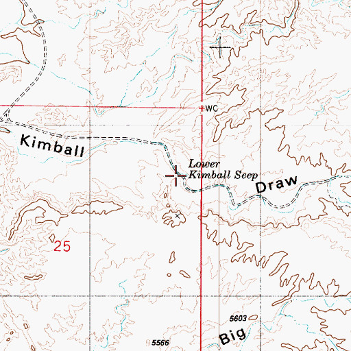 Topographic Map of Lower Kimball Seep, UT