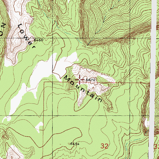 Topographic Map of Lower Mountain, UT