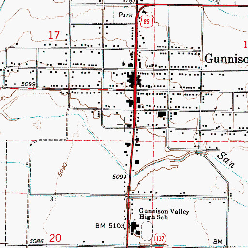 Topographic Map of Lunds Campground, UT