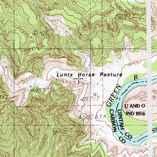 Topographic Map of Lunts Horse Pasture, UT