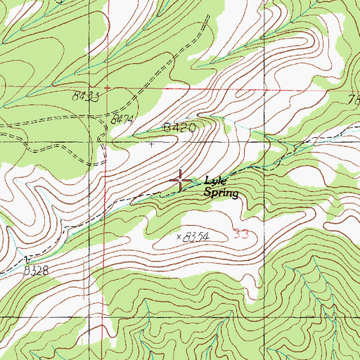 Topographic Map of Lyle Spring, UT