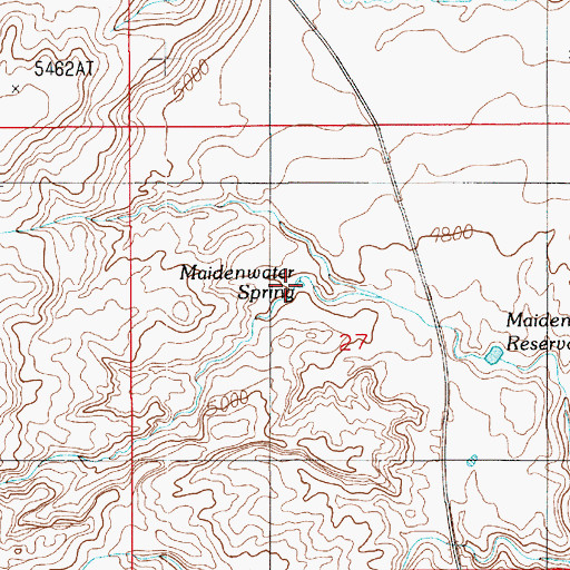 Topographic Map of Maidenwater Spring, UT